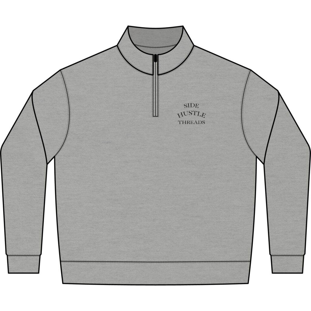 Side Hustle Threads Quarter-Zip Fleece Pullover - Light