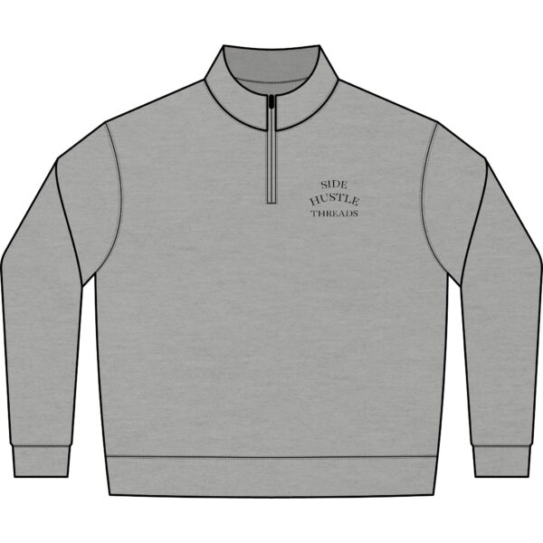 Side Hustle Threads Quarter-Zip Fleece Pullover - Light - Image 1