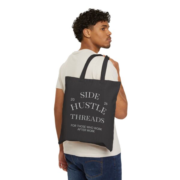 Side Hustle Threads Tote Bag - Dark - Image 3