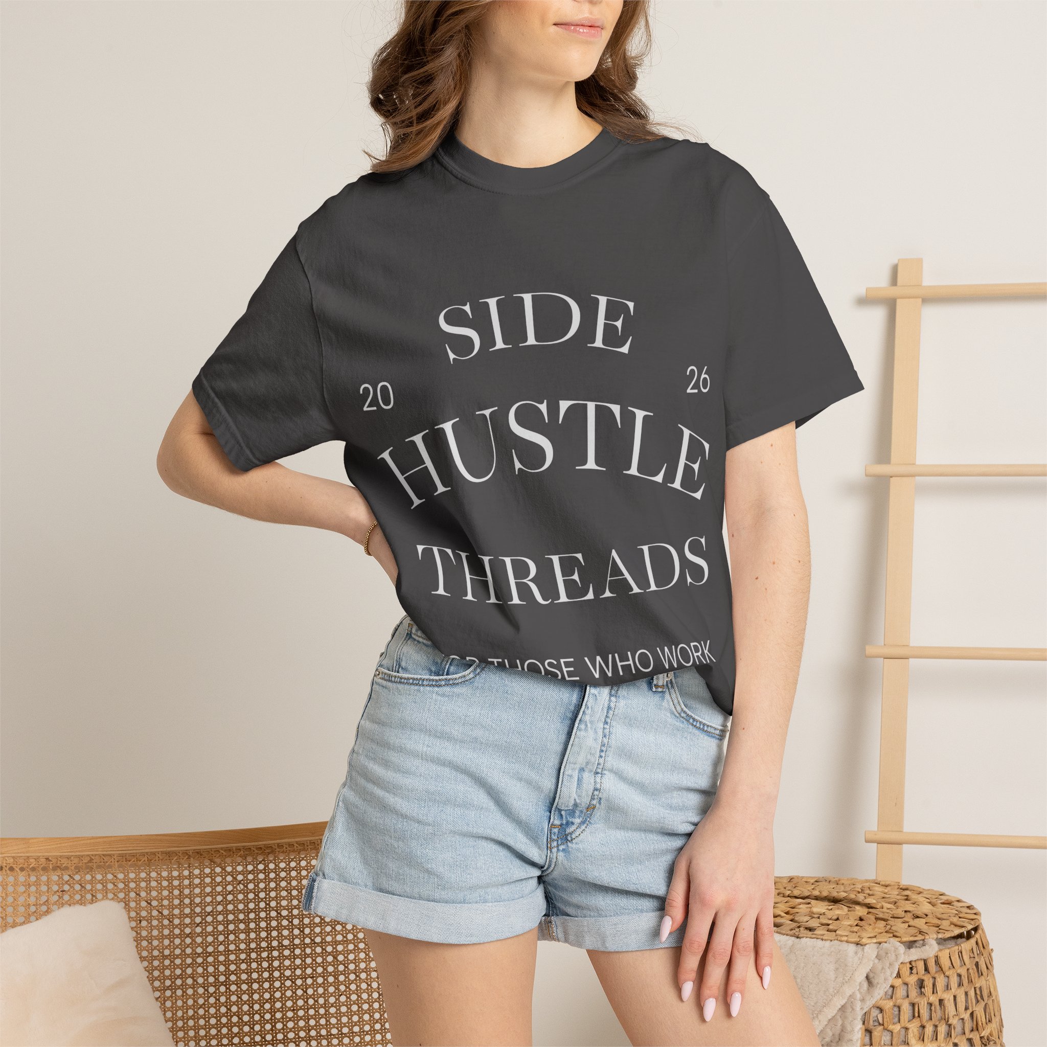 Side Hustle Threads Tee - Dark - Image 44
