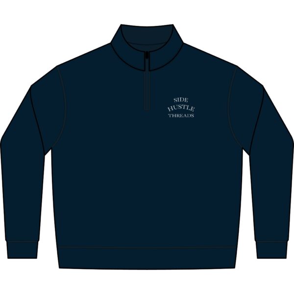 Side Hustle Threads Quarter-Zip Fleece Pullover - Dark - Image 3