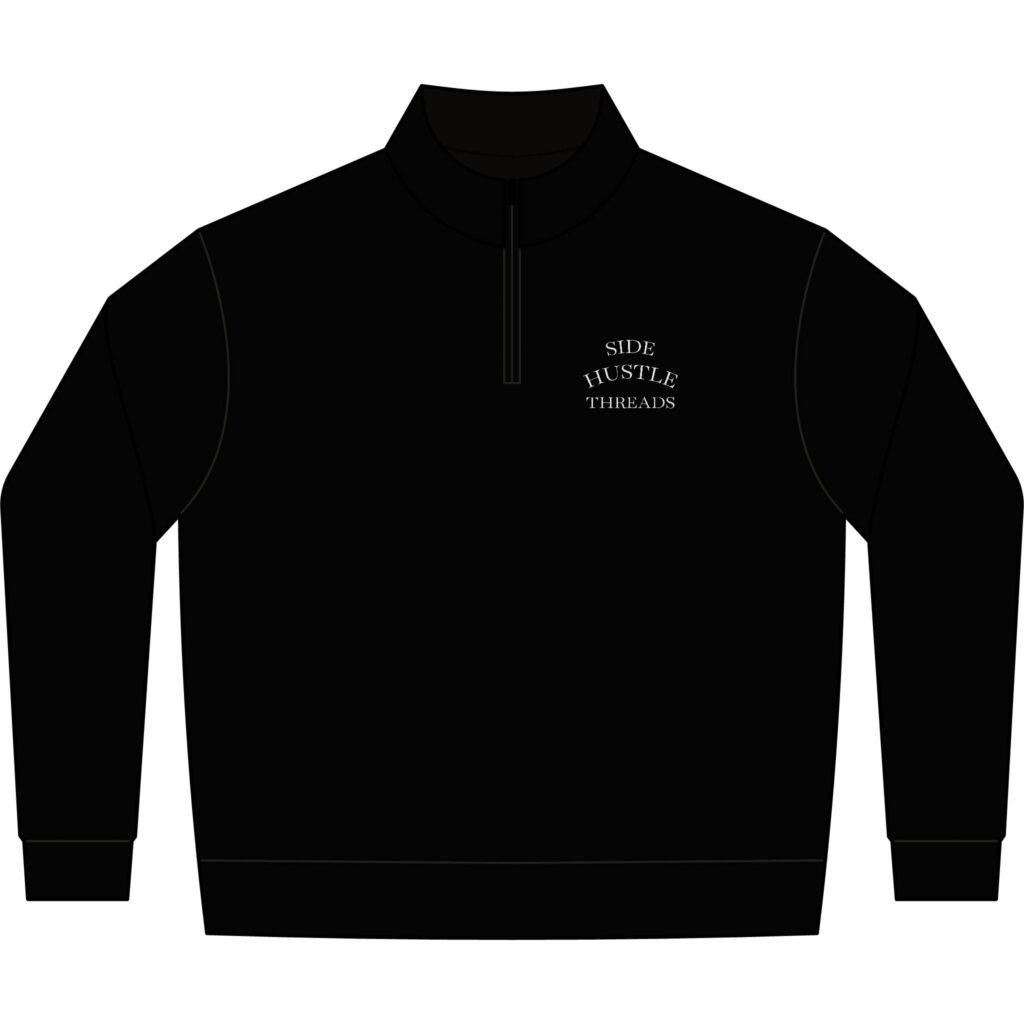 Side Hustle Threads Quarter-Zip Fleece Pullover - Dark