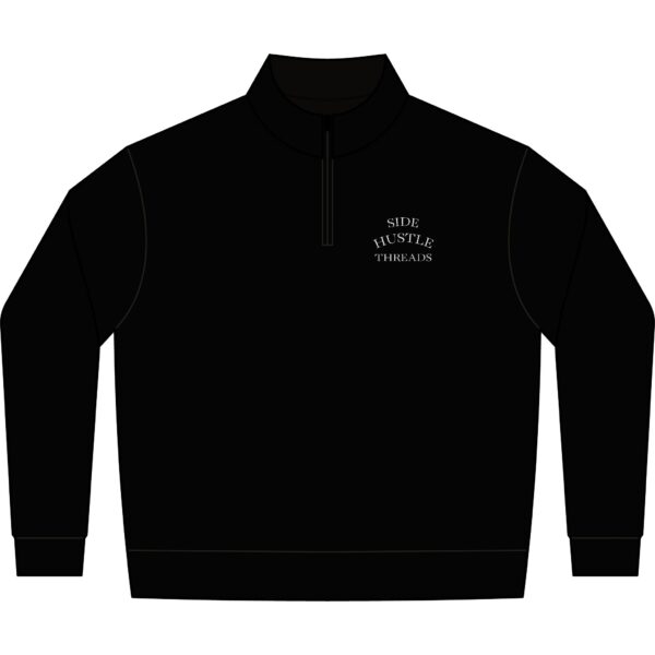 Side Hustle Threads Quarter-Zip Fleece Pullover - Dark - Image 1