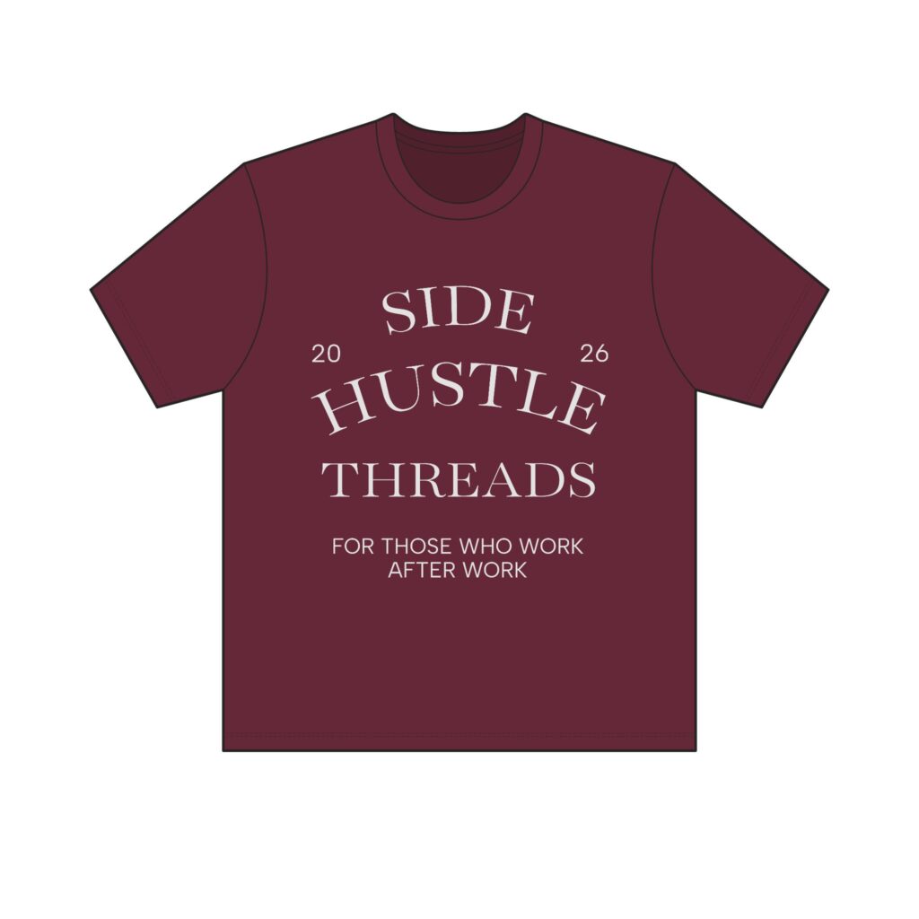 Side Hustle Threads Crew Tee – Dark