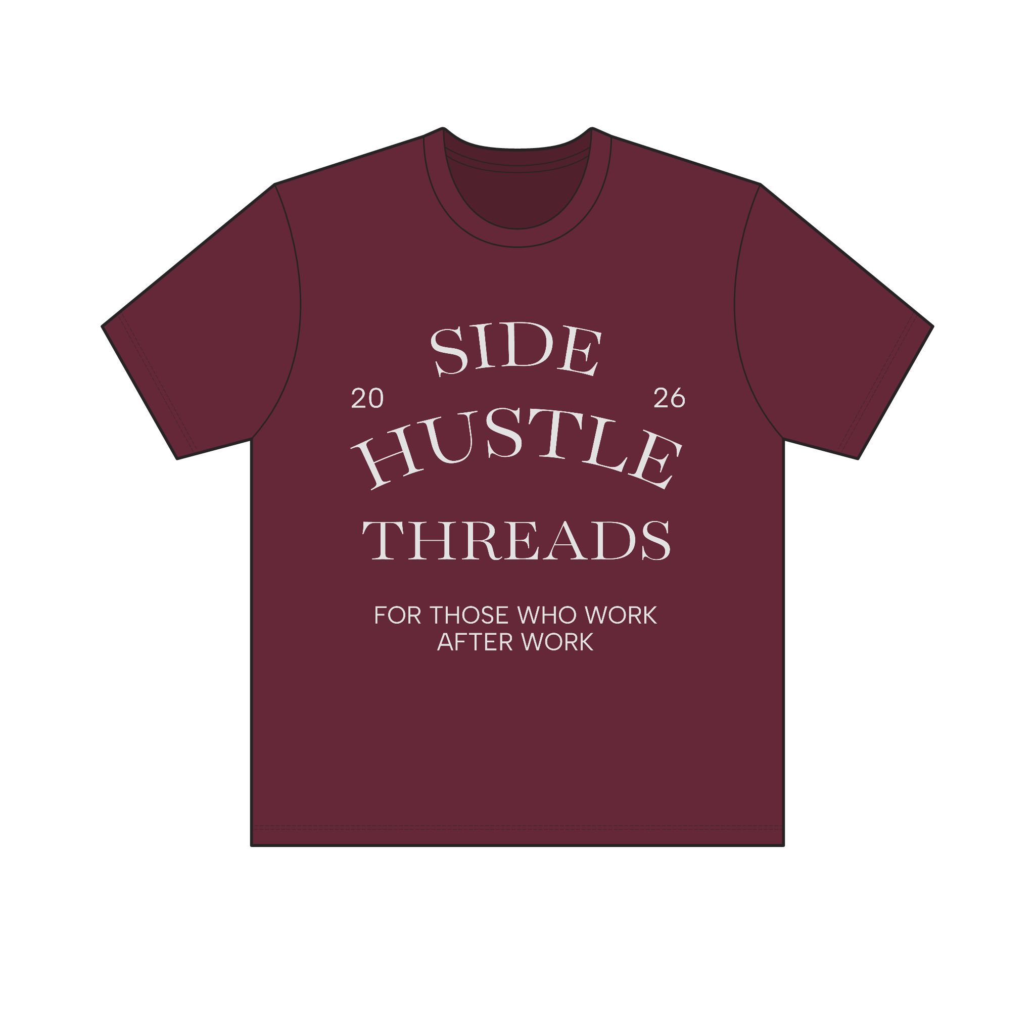 Side Hustle Threads Crew Tee – Dark - Image 3