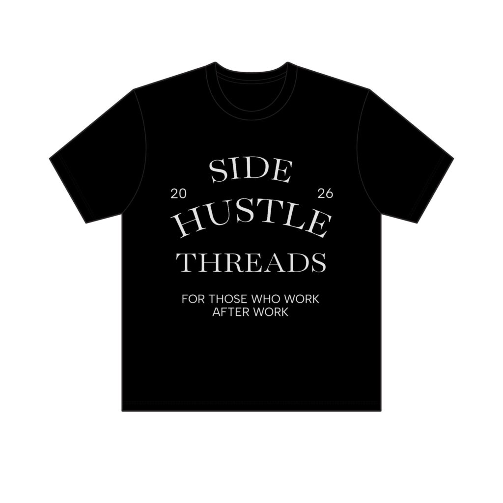 Side Hustle Threads Crew Tee – Dark