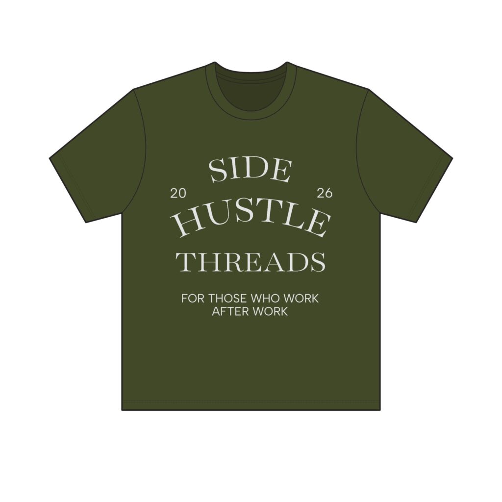 Side Hustle Threads Crew Tee – Dark