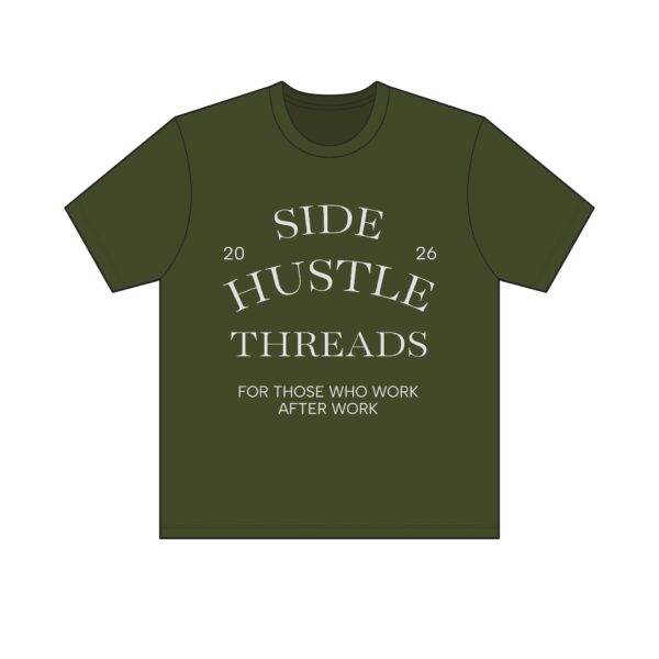 Side Hustle Threads Crew Tee – Dark - Image 5