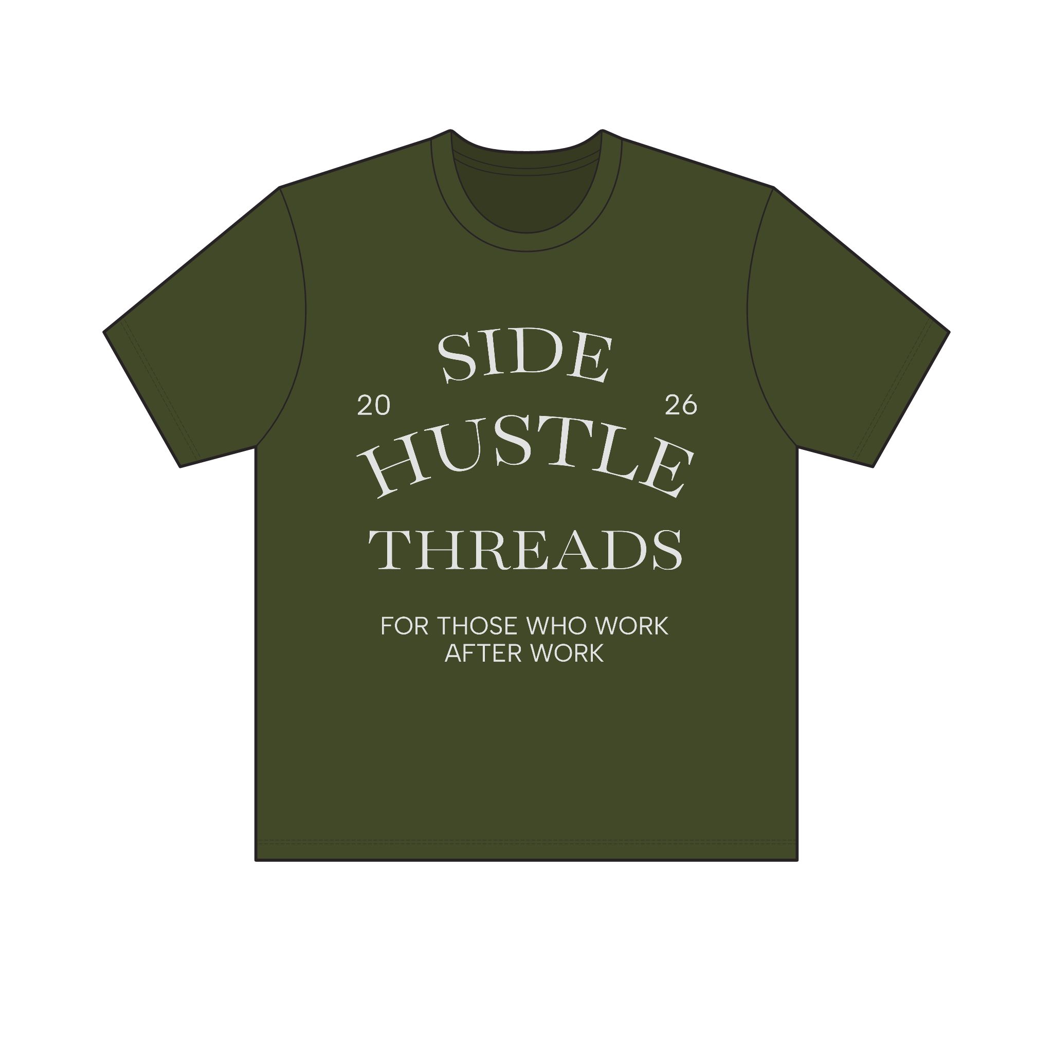 Side Hustle Threads Crew Tee – Dark - Image 5