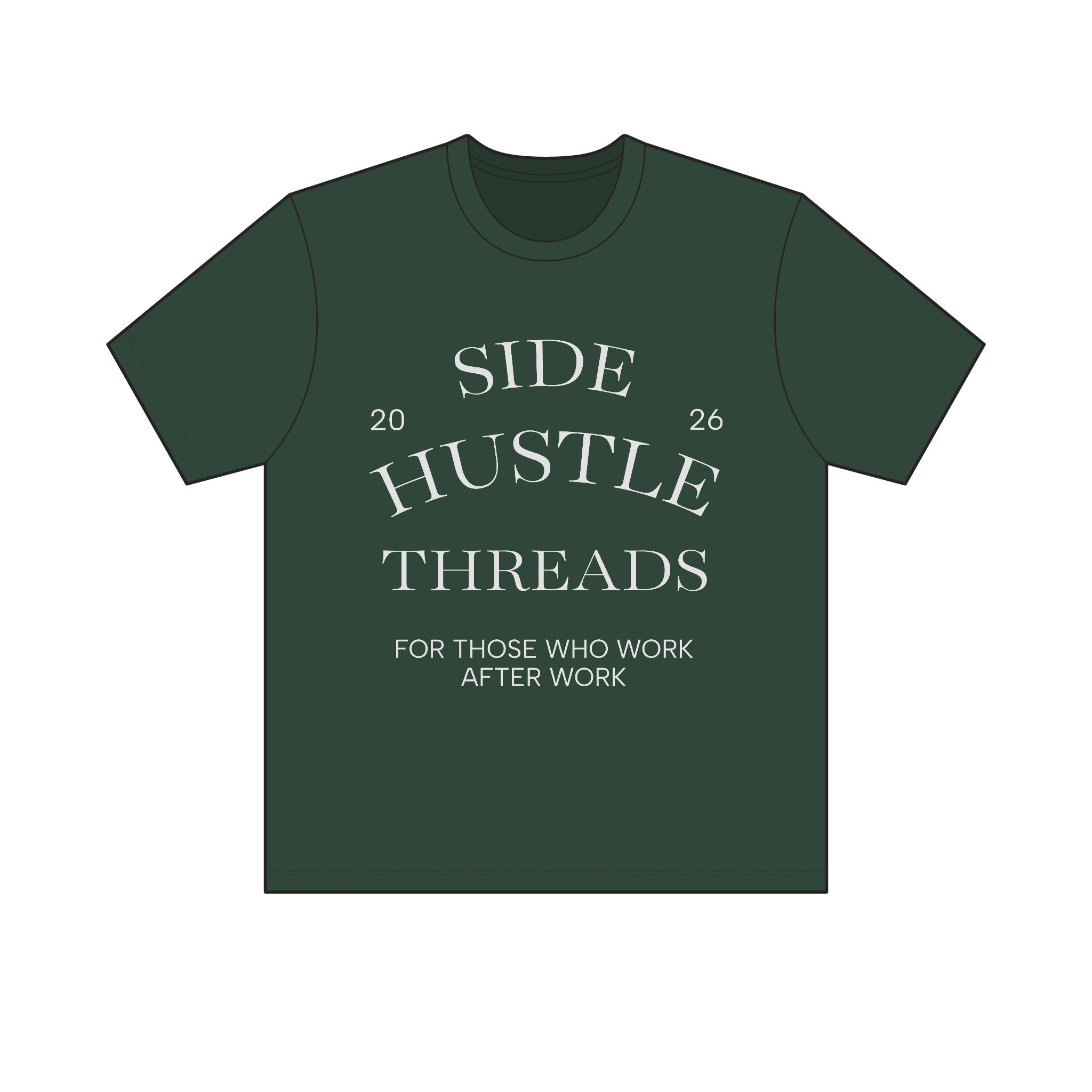 Side Hustle Threads Crew Tee – Dark - Image 7