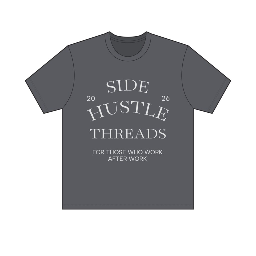 Side Hustle Threads Crew Tee – Dark