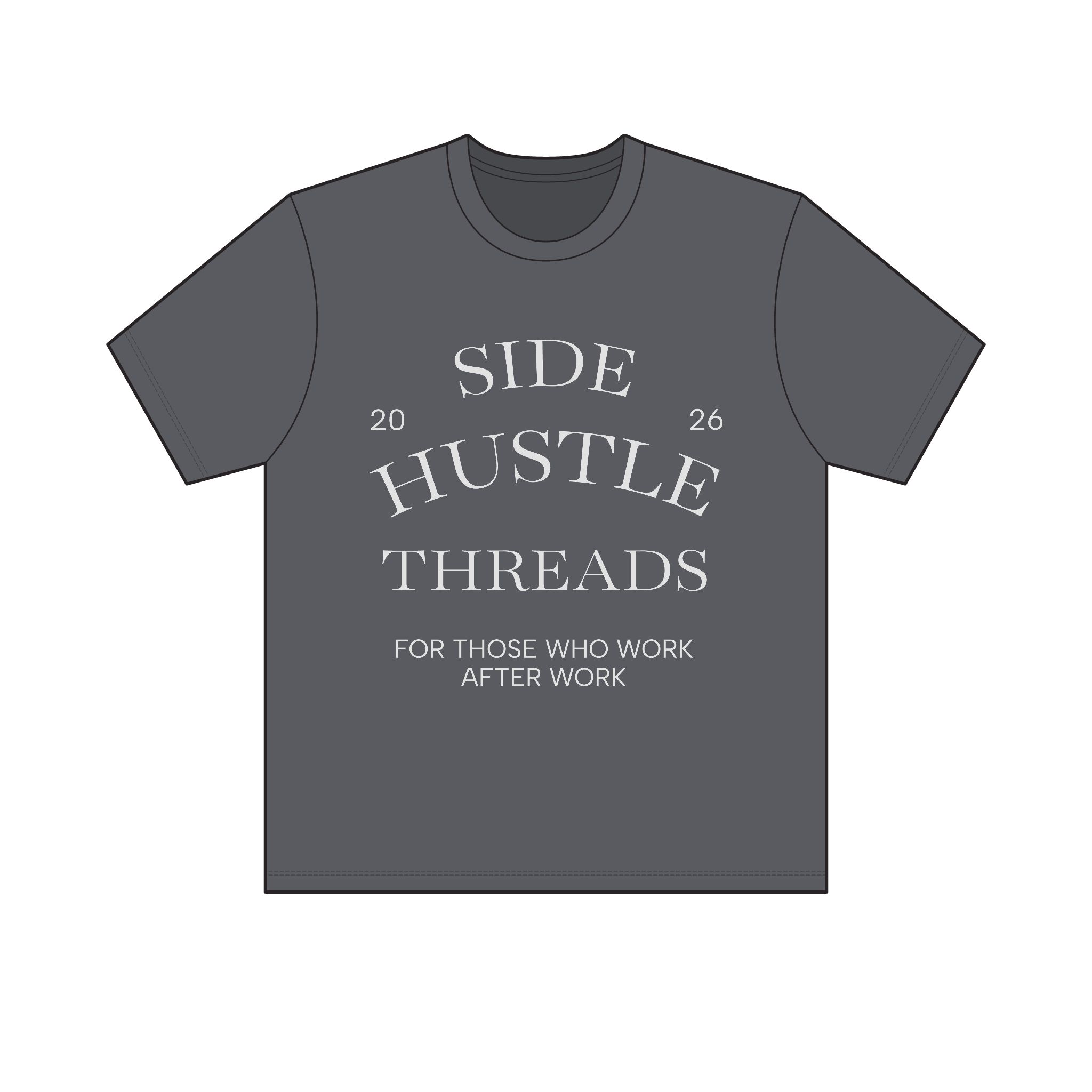 Side Hustle Threads Crew Tee – Dark - Image 11