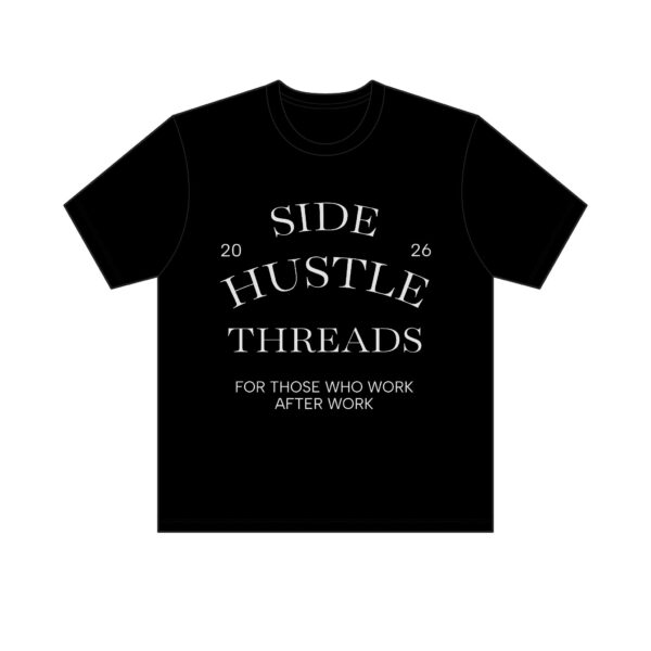 Side Hustle Threads Crew Tee – Dark - Image 1