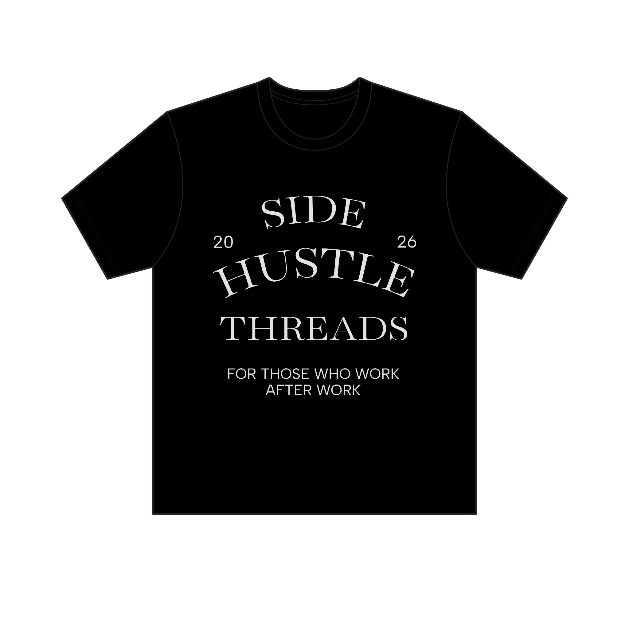 Side Hustle Threads Crew Tee – Dark - Image 1