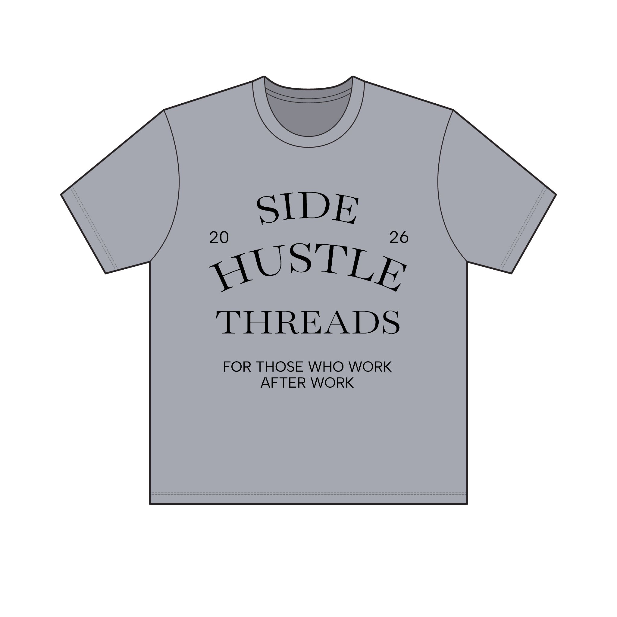 Side Hustle Threads Crew Tee – Light - Image 21