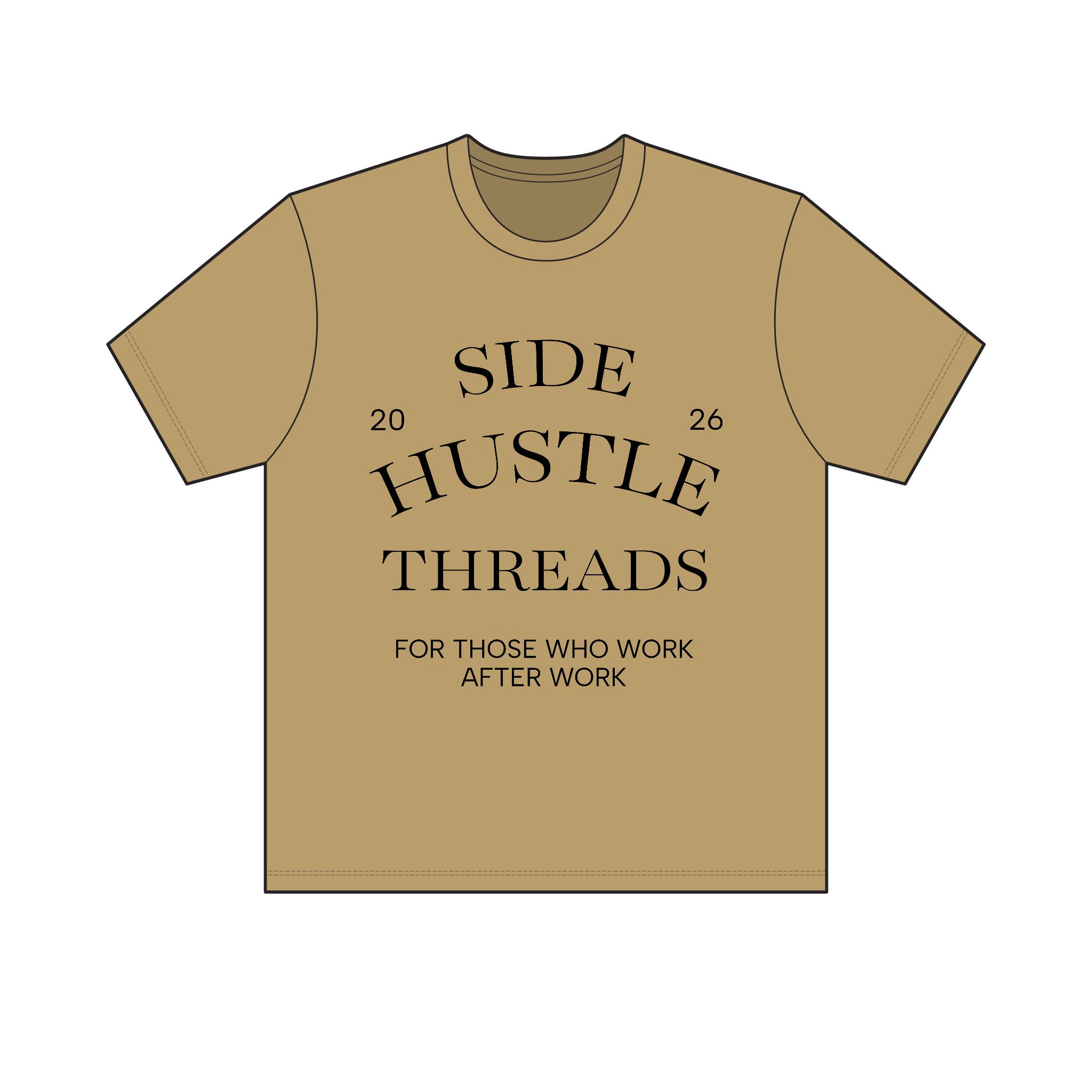 Side Hustle Threads Crew Tee – Light - Image 7