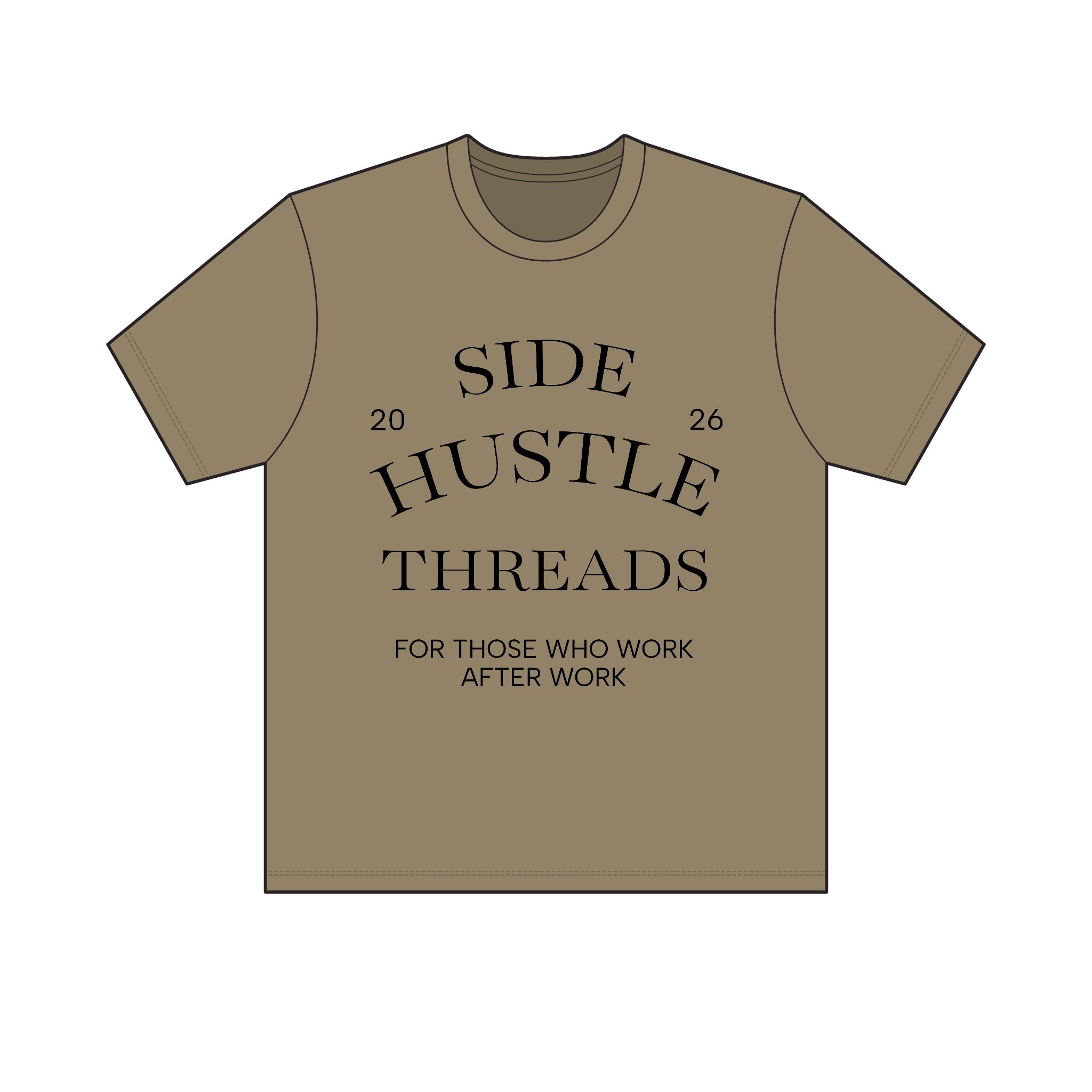 Side Hustle Threads Crew Tee – Light - Image 9