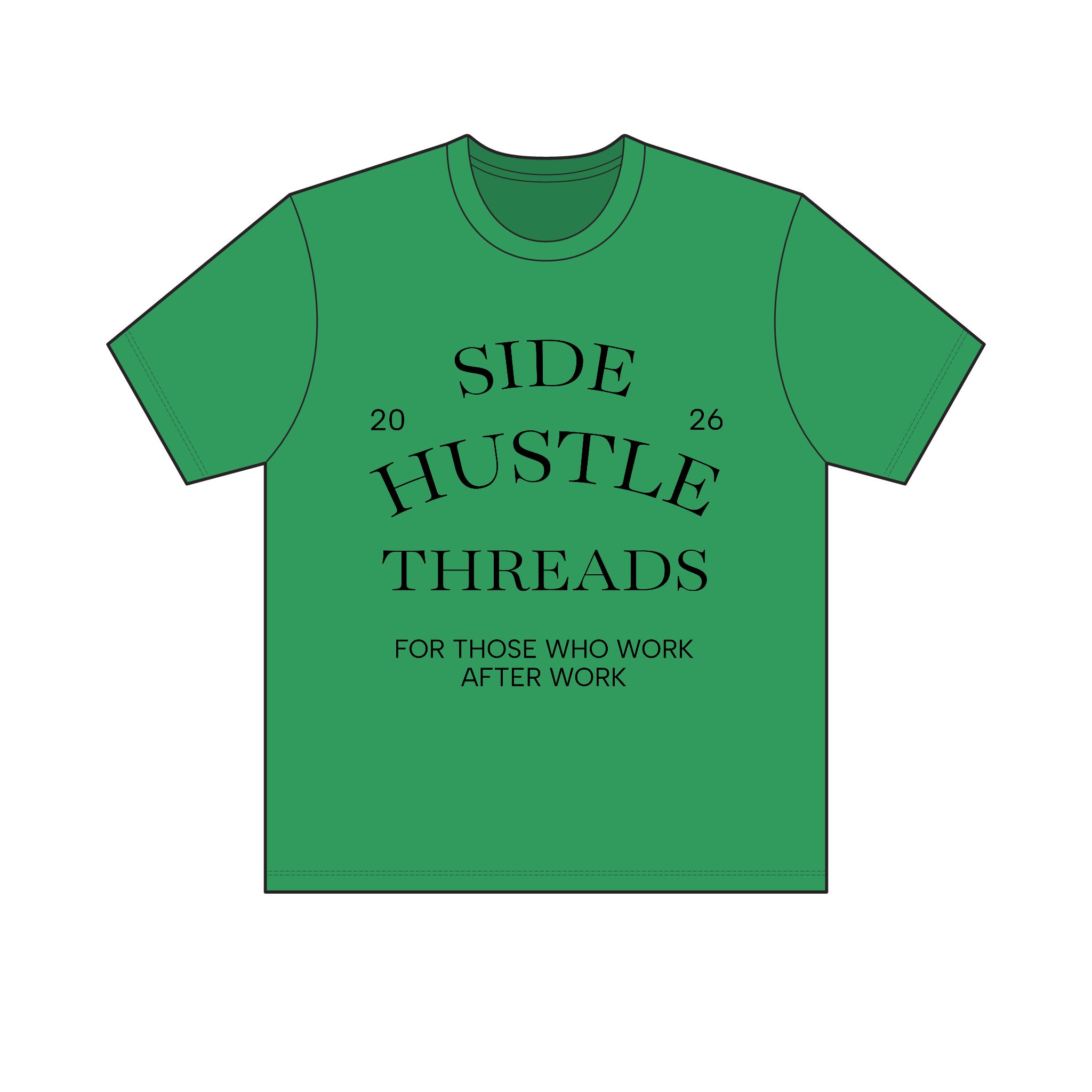 Side Hustle Threads Crew Tee – Light - Image 13
