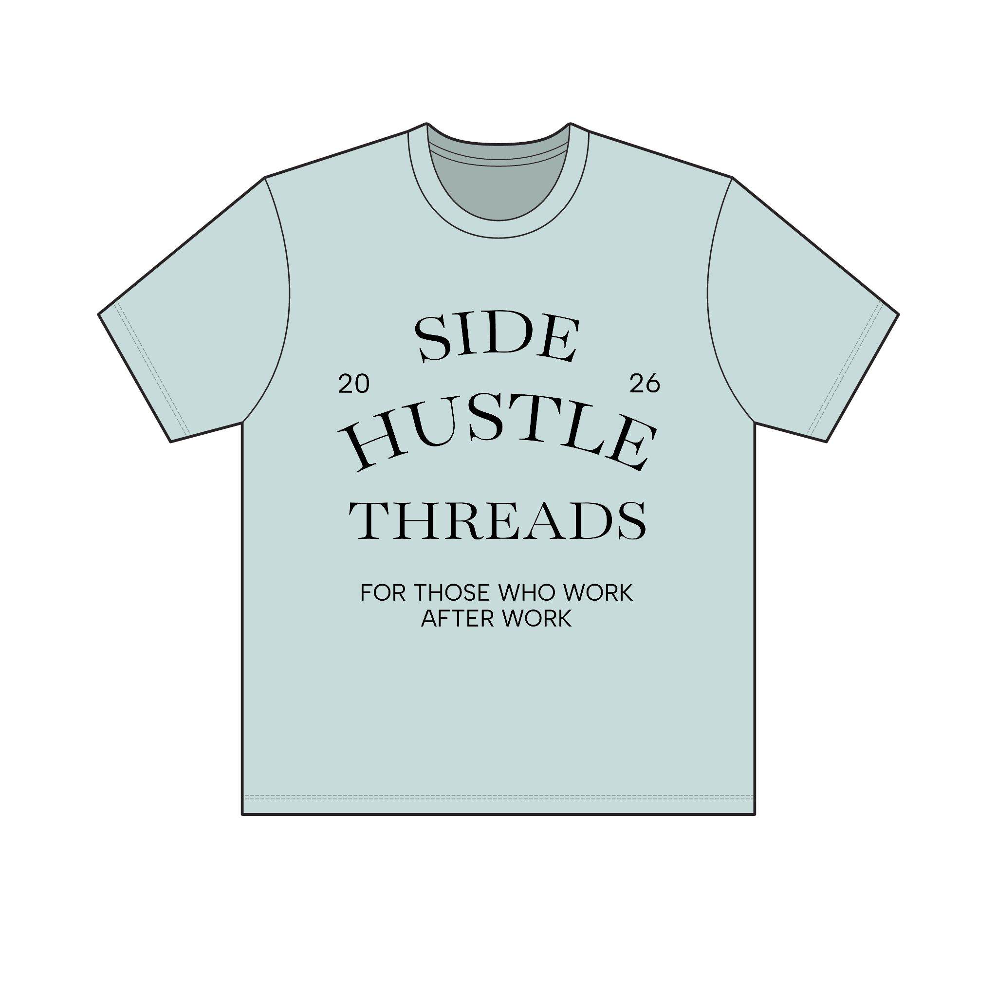 Side Hustle Threads Crew Tee – Light - Image 15