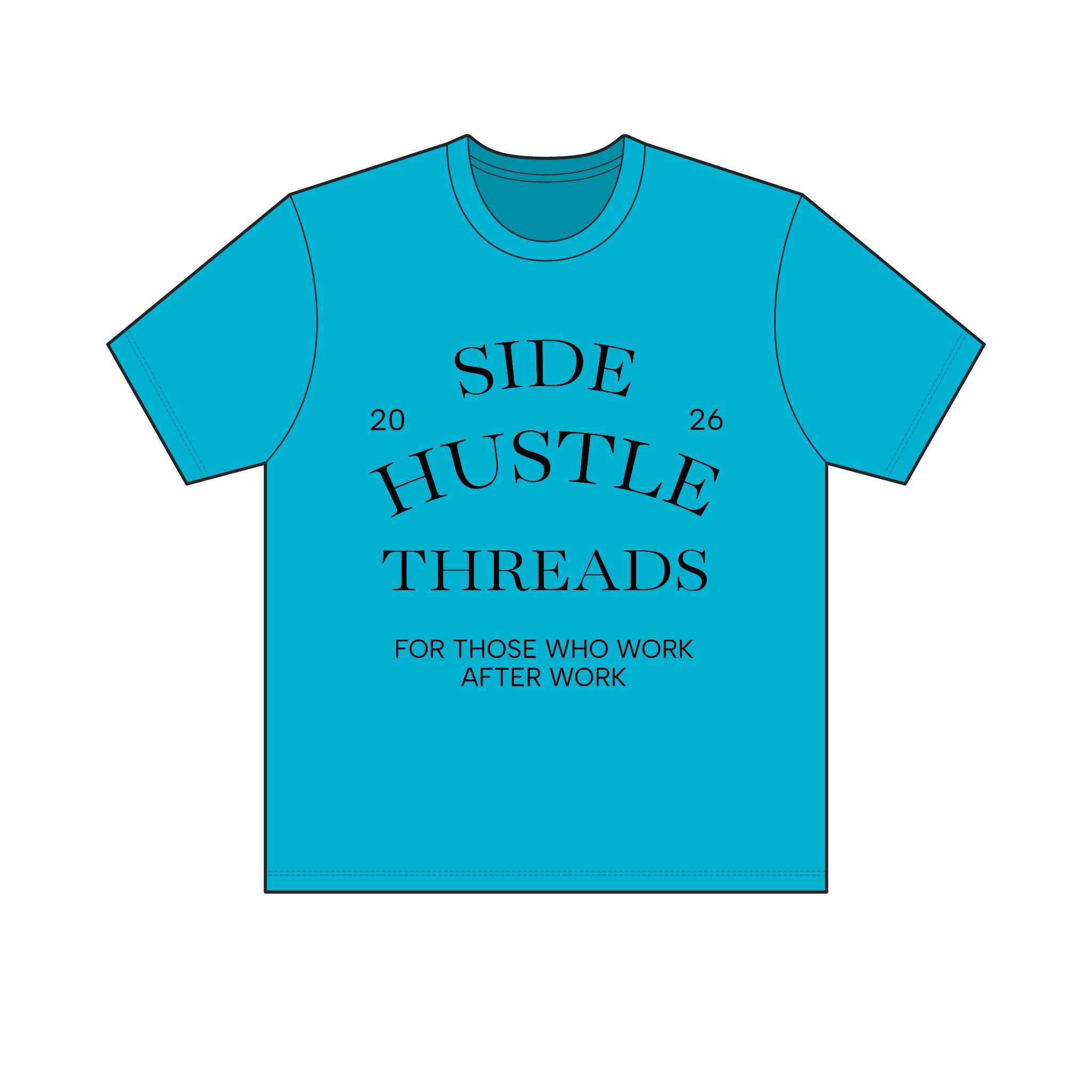 Side Hustle Threads Crew Tee – Light - Image 17