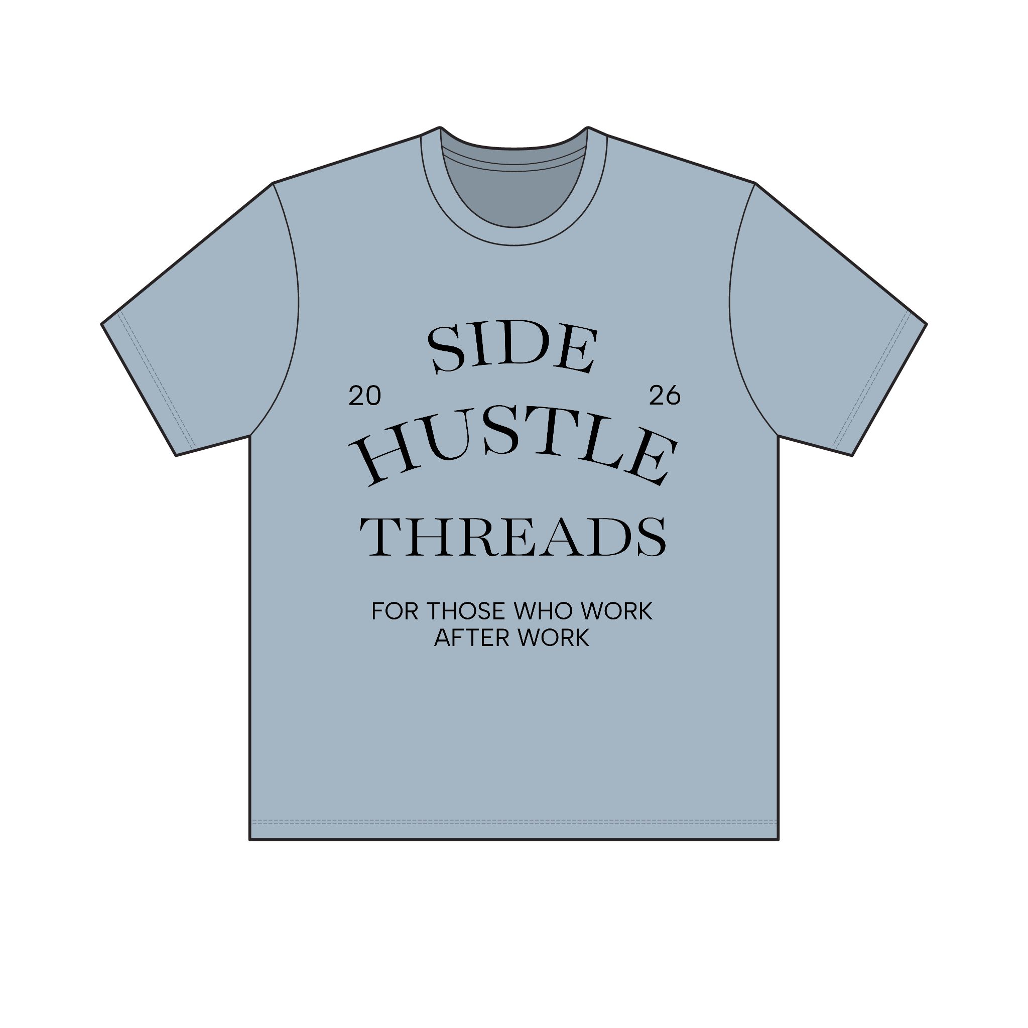 Side Hustle Threads Crew Tee – Light - Image 19