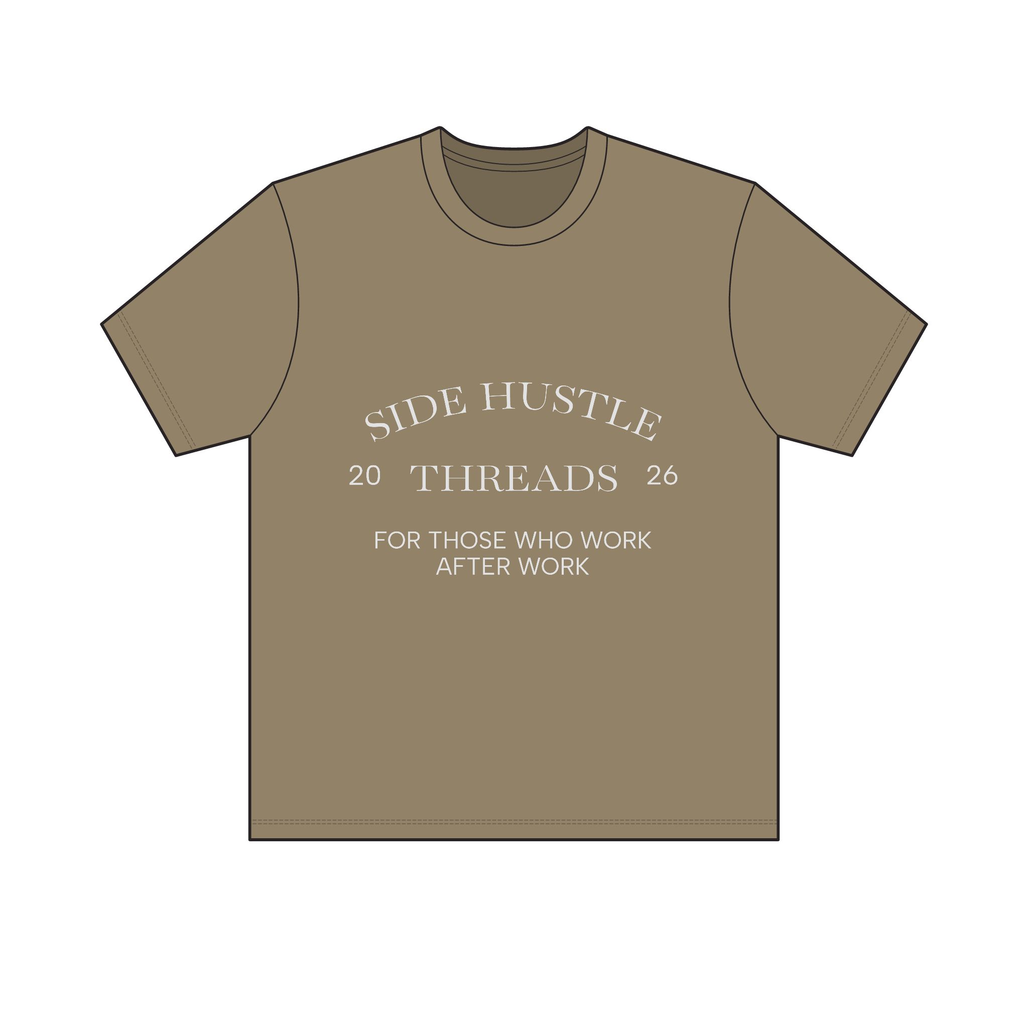 Side Hustle Threads Classic Crew Tee - Dark - Image 1