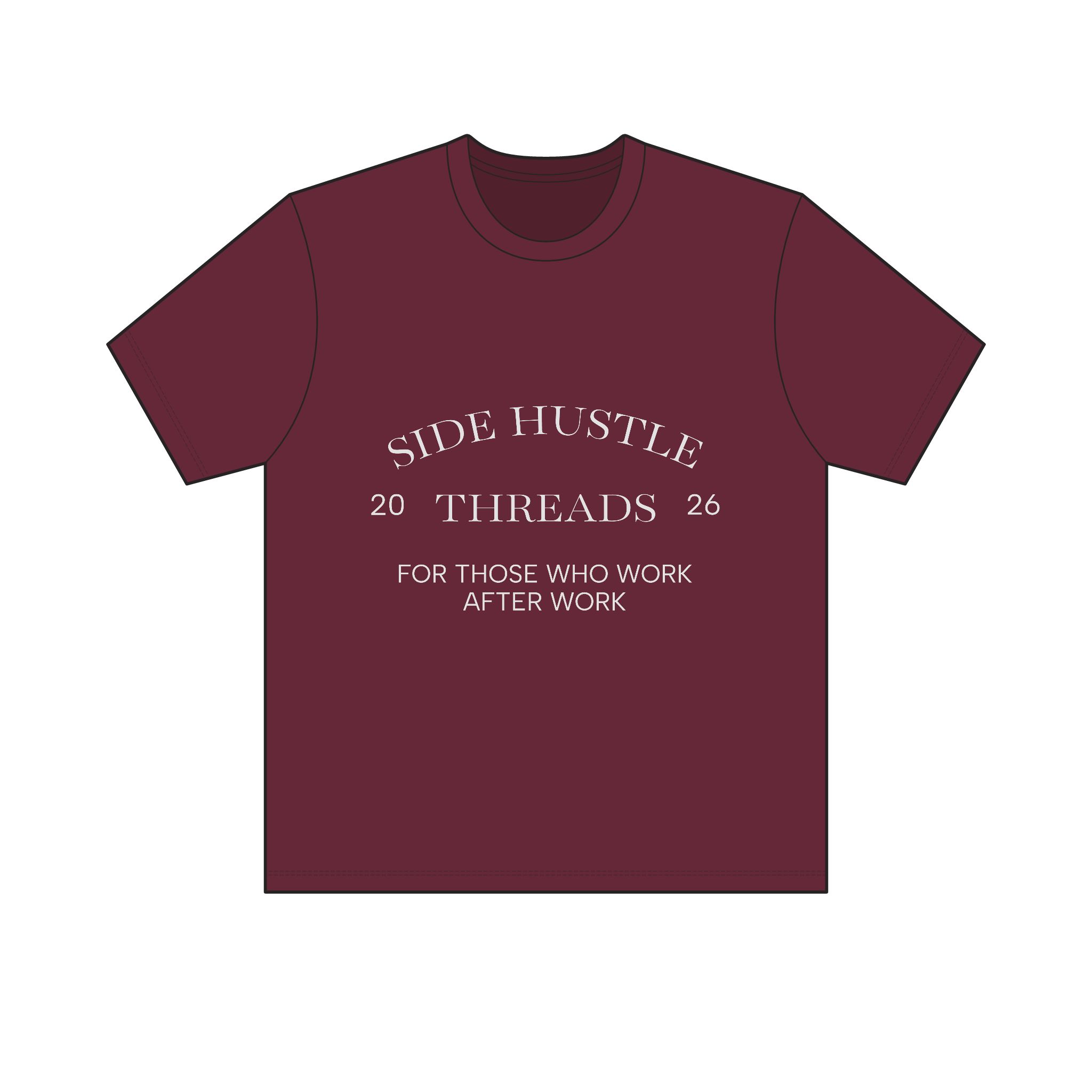 Side Hustle Threads Classic Crew Tee - Dark - Image 7