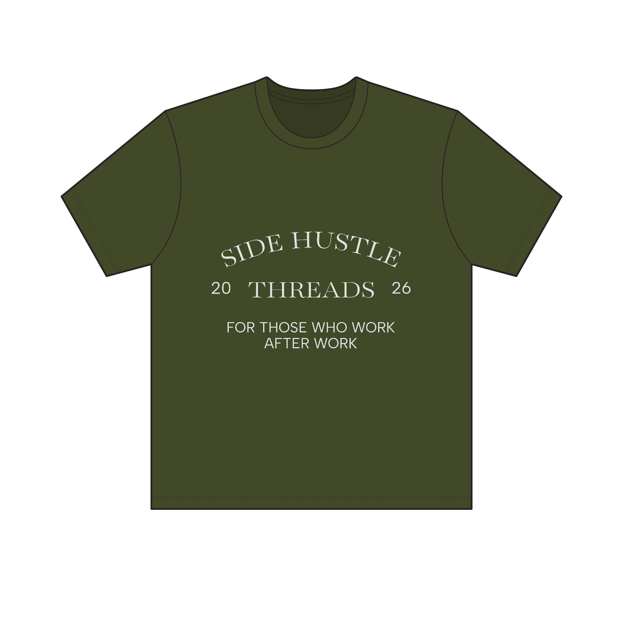 Side Hustle Threads Classic Crew Tee - Dark - Image 9