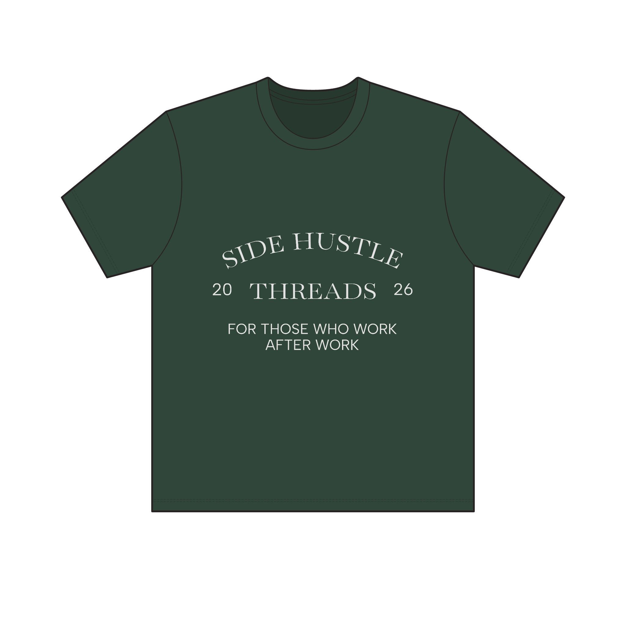 Side Hustle Threads Classic Crew Tee - Dark - Image 11
