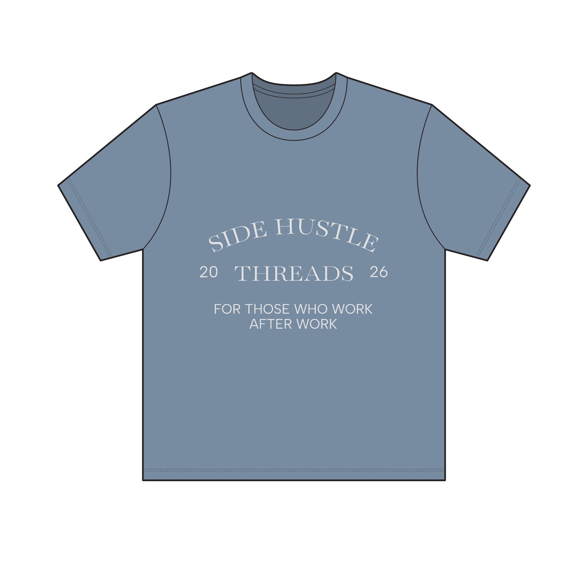 Side Hustle Threads Classic Crew Tee - Dark - Image 13