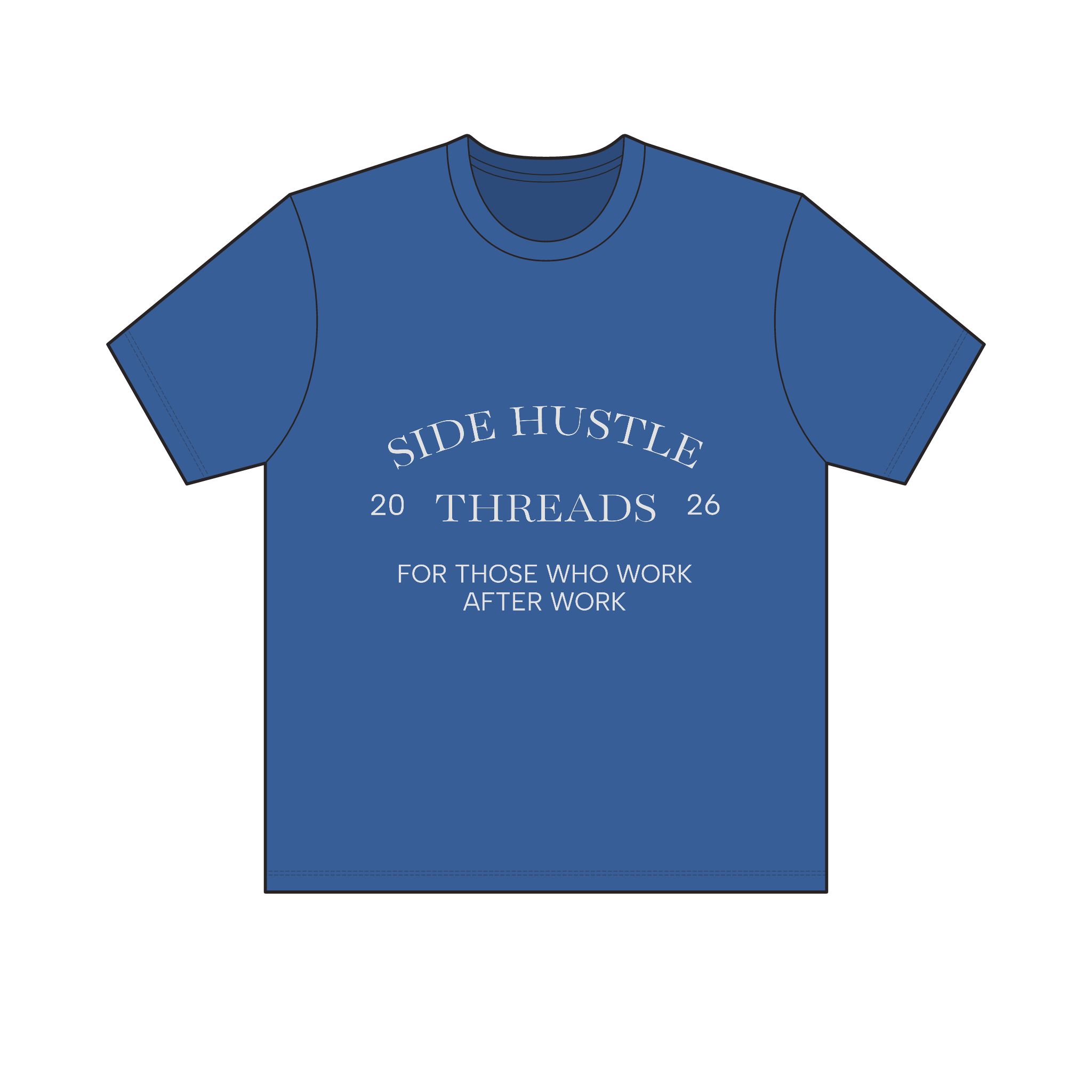 Side Hustle Threads Classic Crew Tee - Dark - Image 15