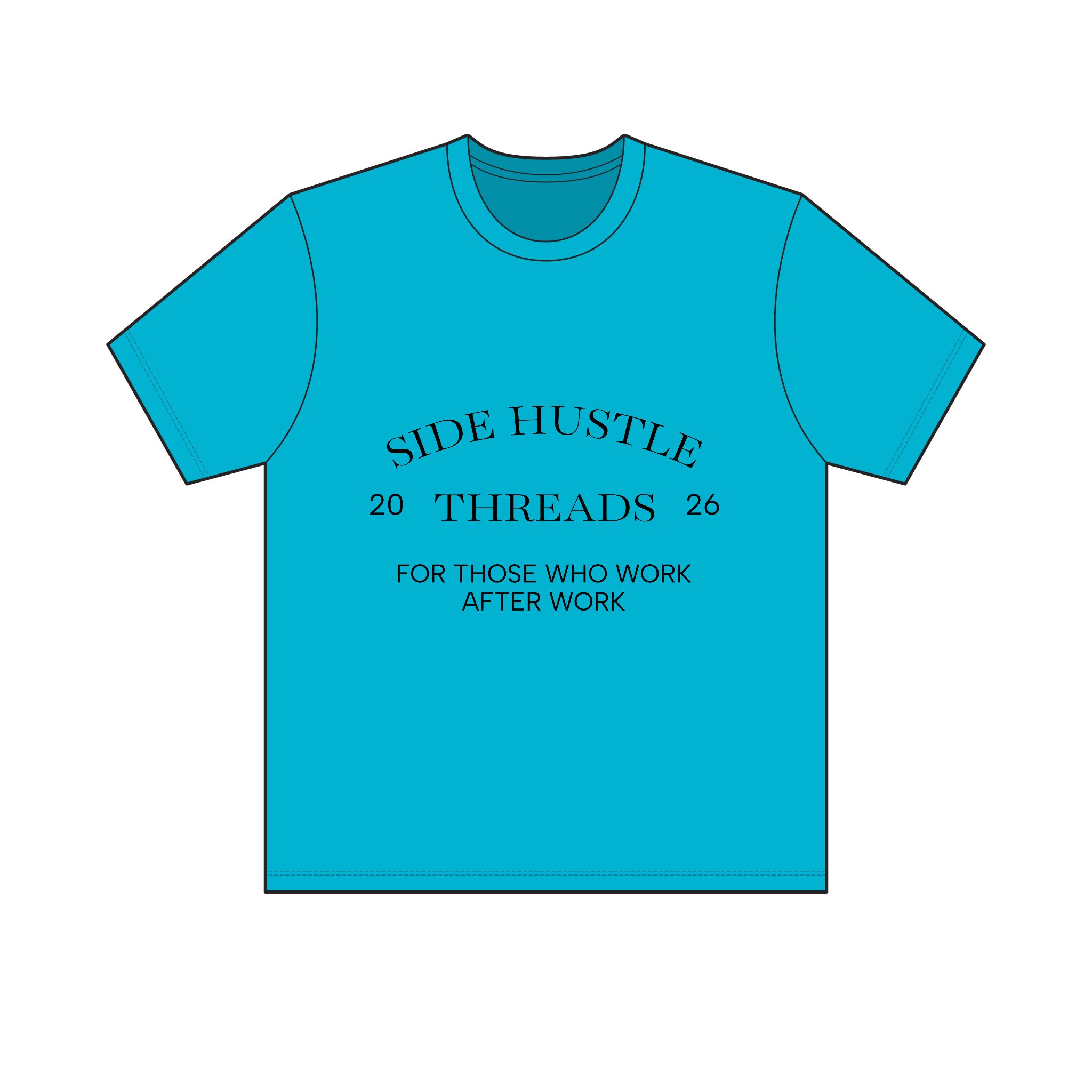 Side Hustle Threads Classic Crew Tee - Light - Image 3