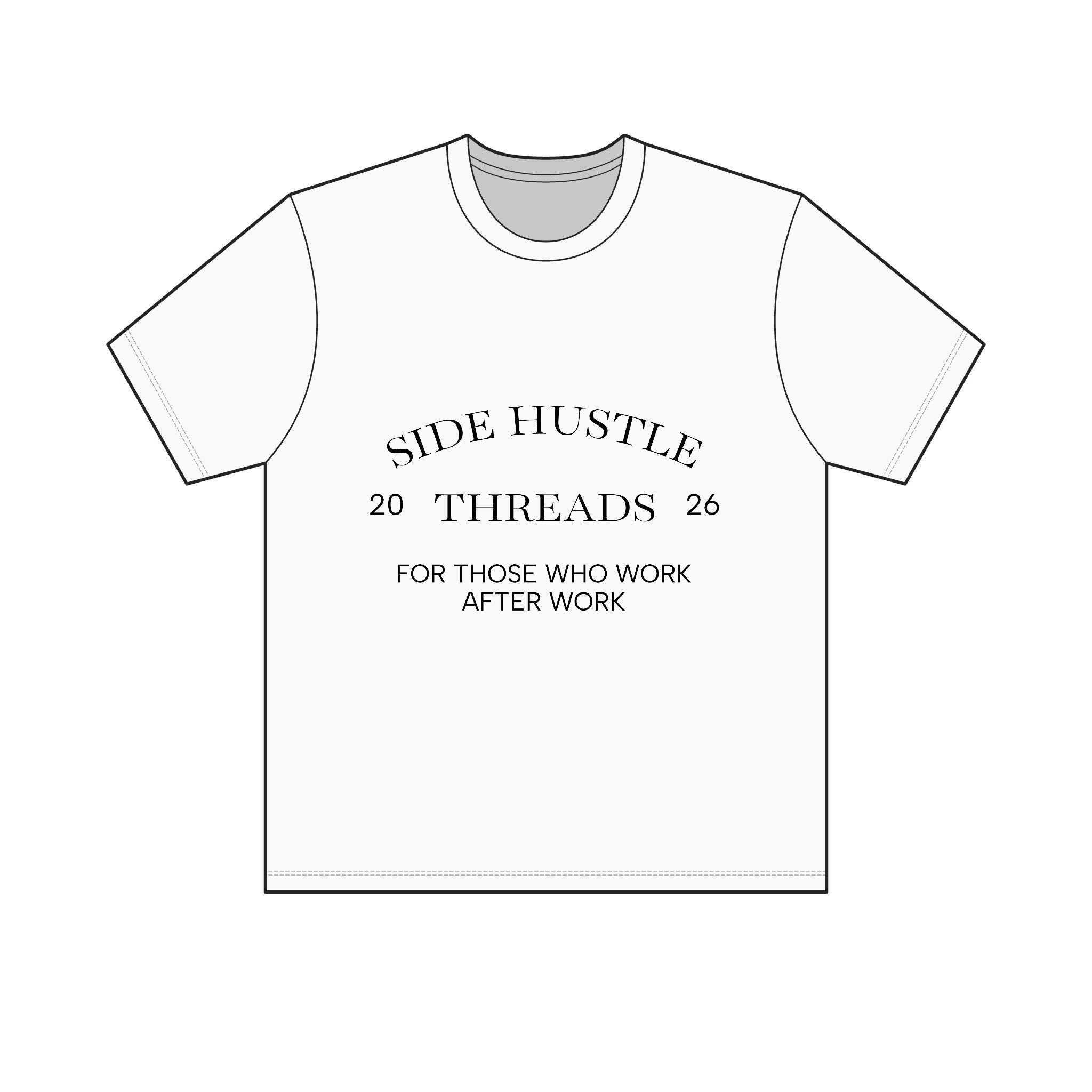 Side Hustle Threads Classic Crew Tee - Light - Image 5