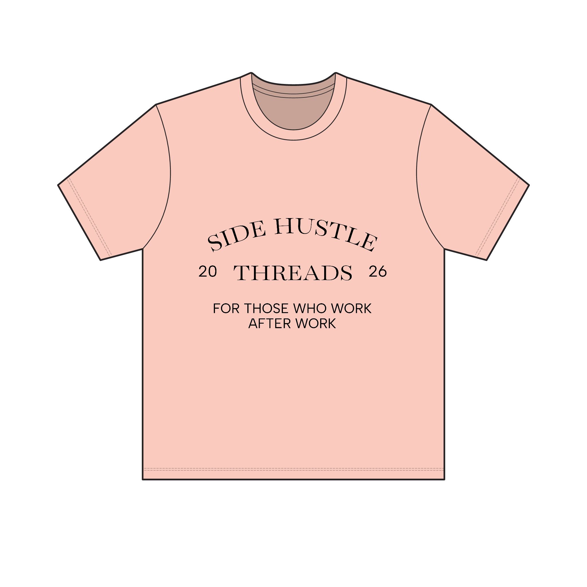 Side Hustle Threads Classic Crew Tee - Light - Image 7