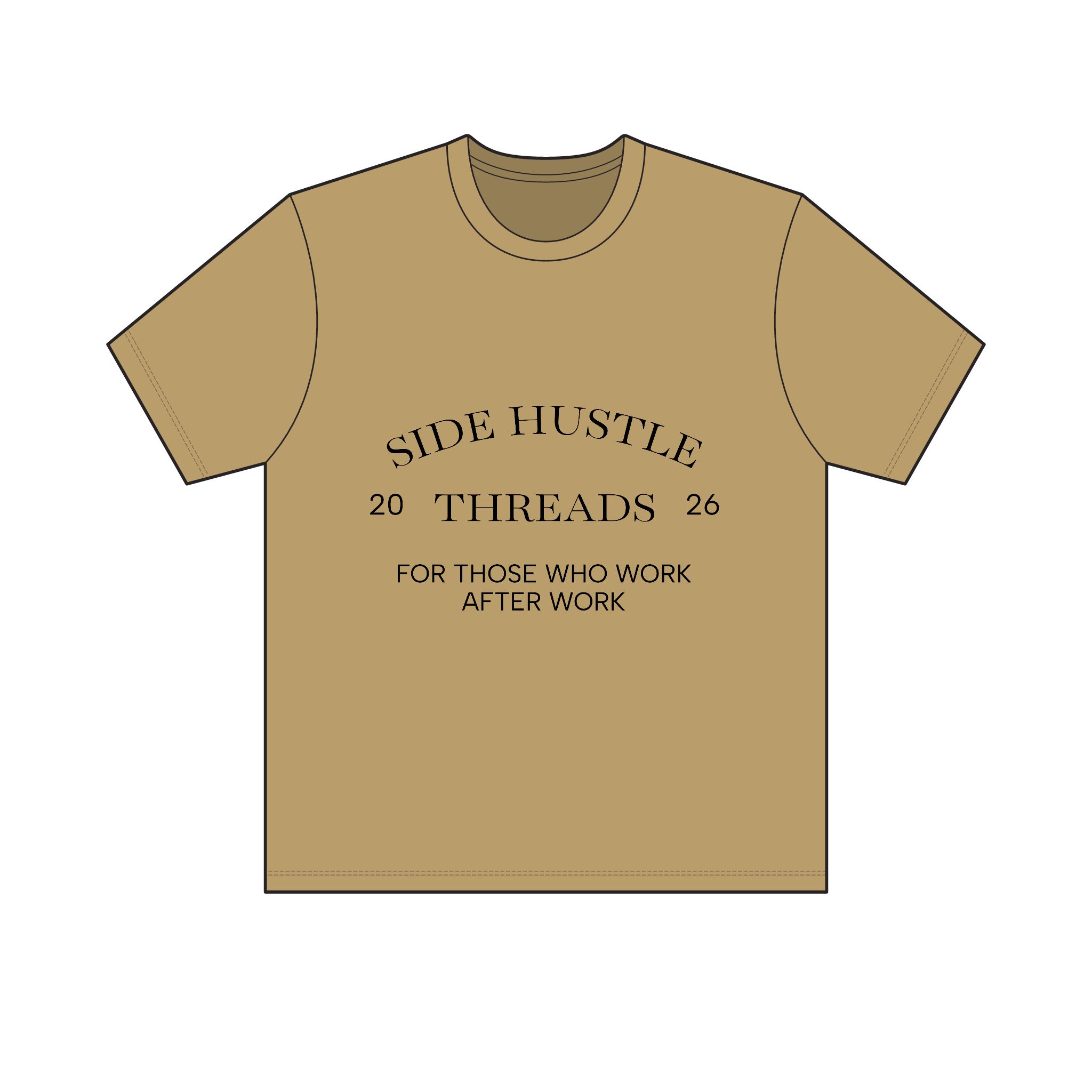 Side Hustle Threads Classic Crew Tee - Light - Image 11