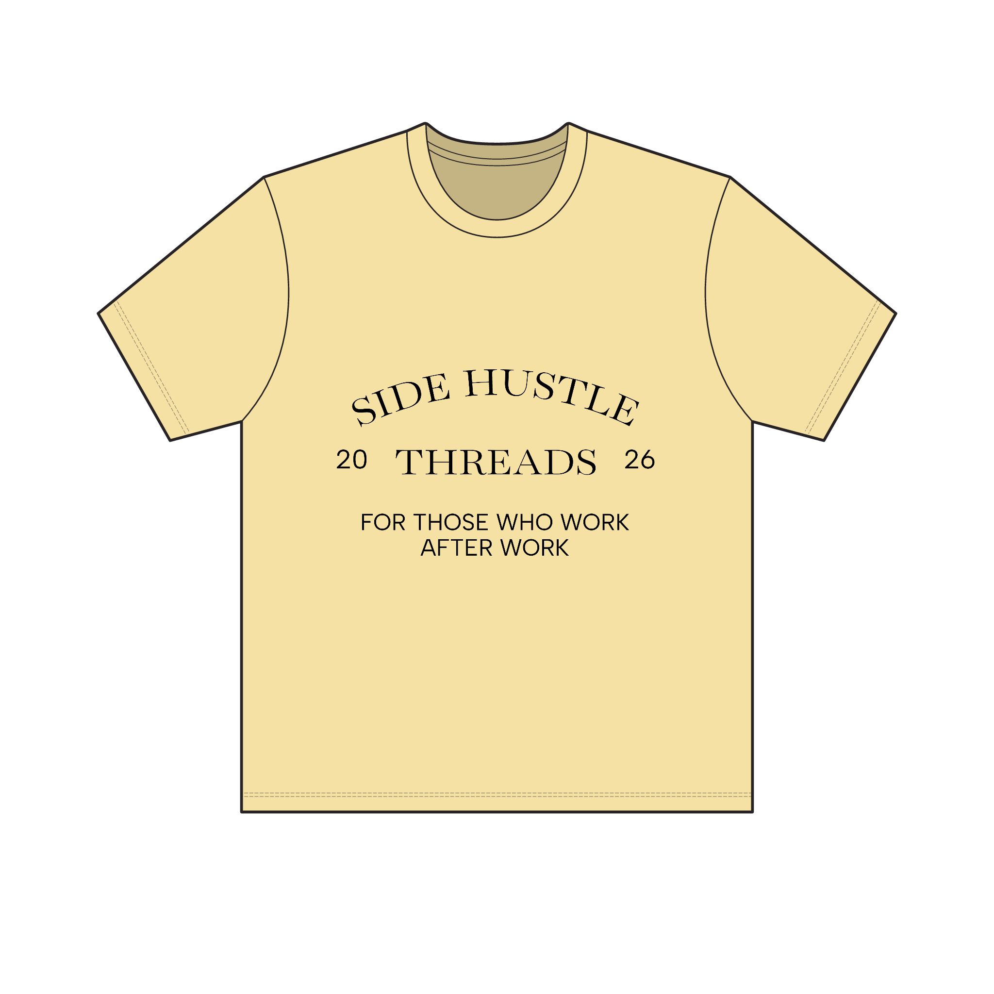 Side Hustle Threads Classic Crew Tee - Light - Image 13