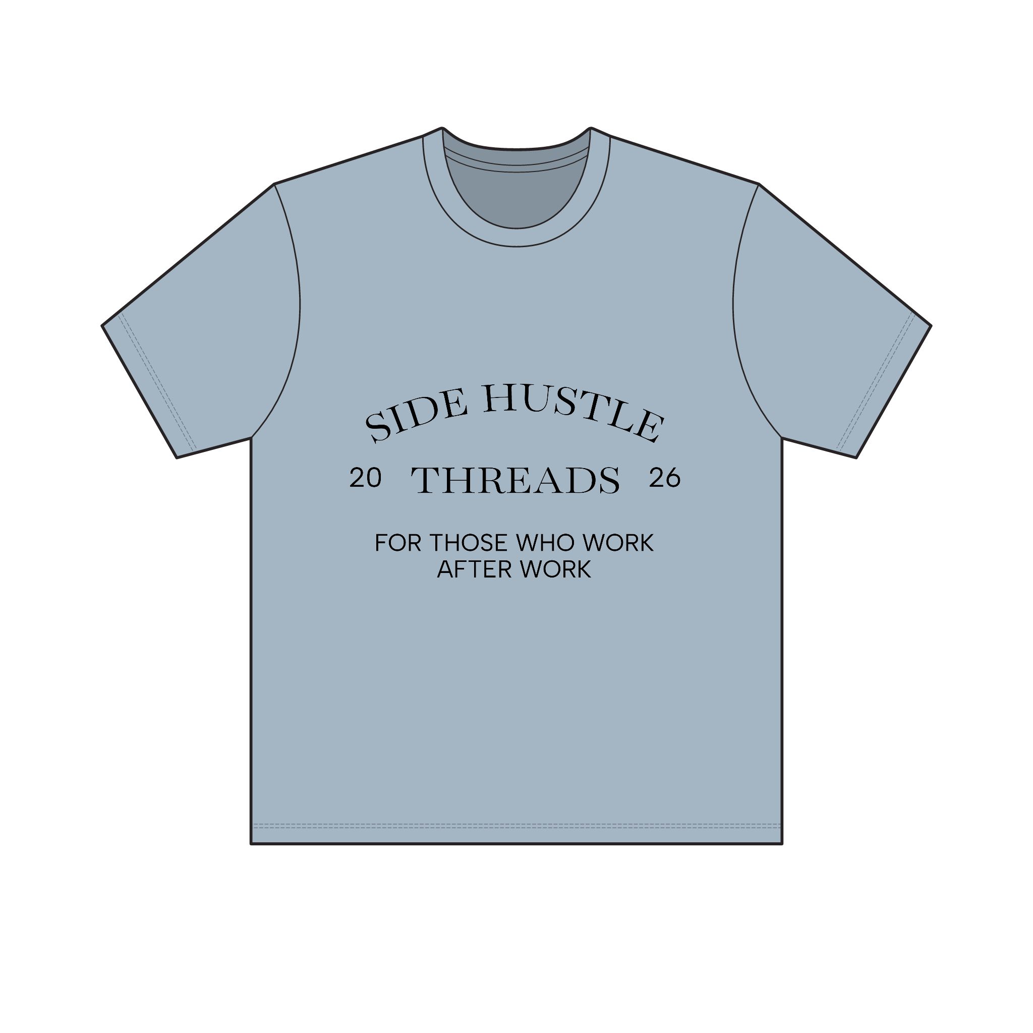 Side Hustle Threads Classic Crew Tee - Light - Image 15