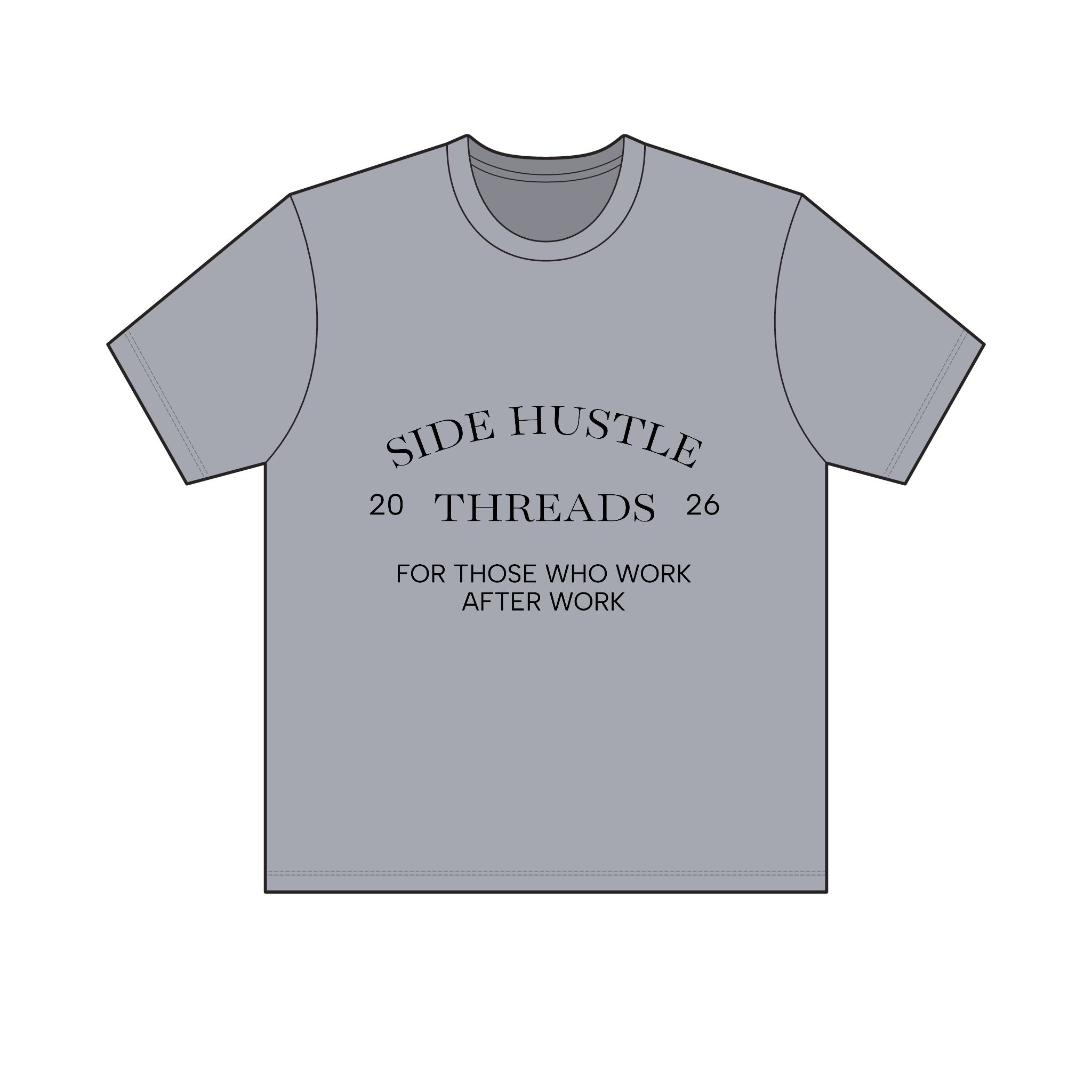 Side Hustle Threads Classic Crew Tee - Light - Image 17
