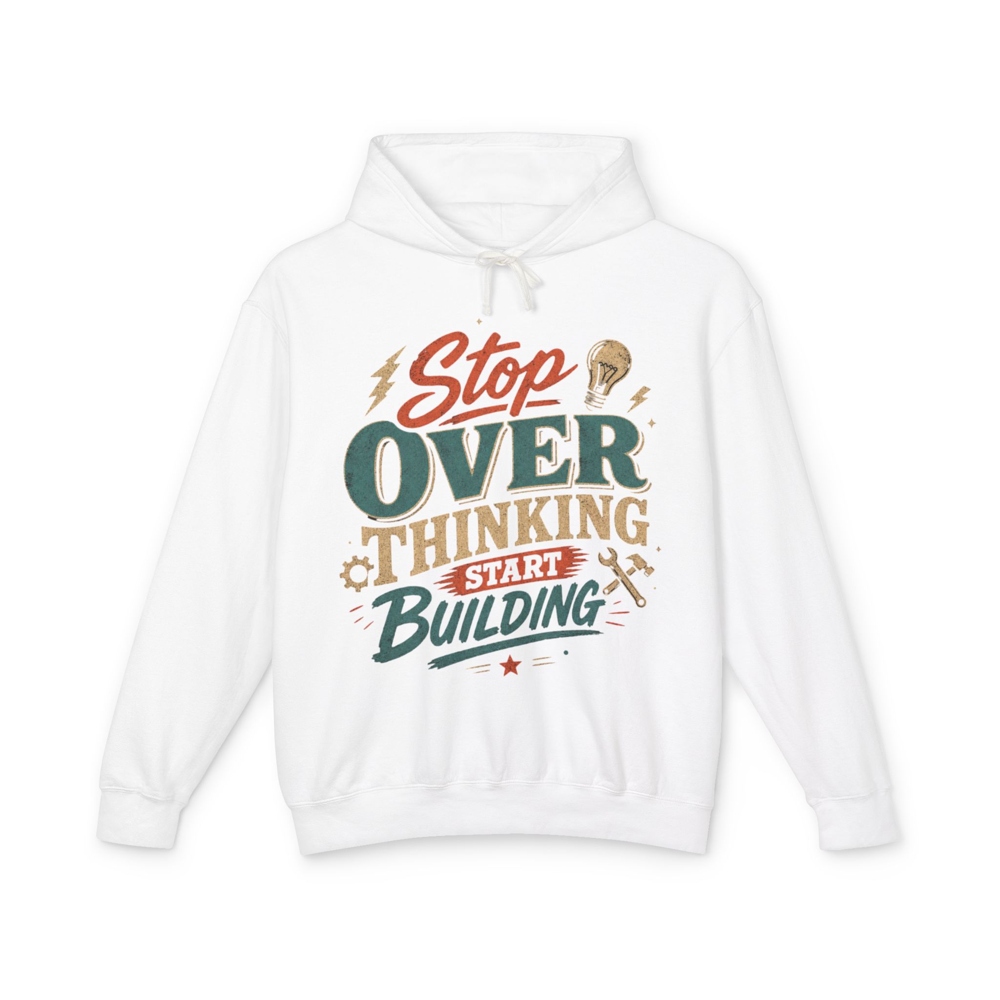 Stop Overthinking Start Building Hoodie - Image 5