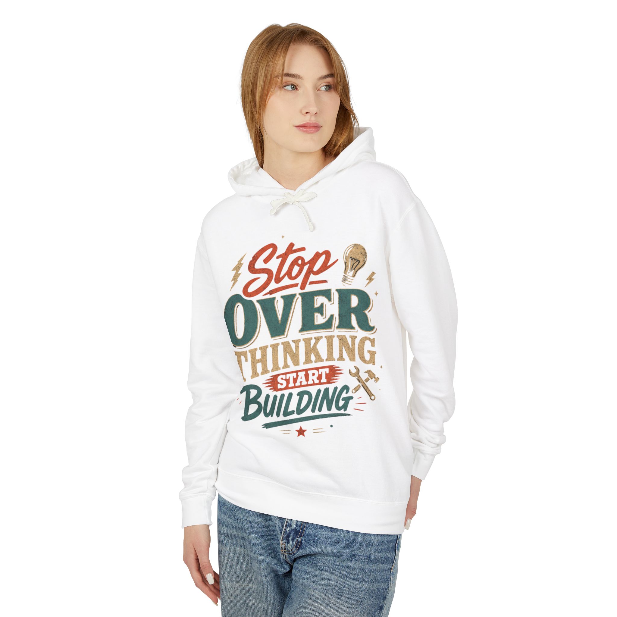 Stop Overthinking Start Building Hoodie - Image 7