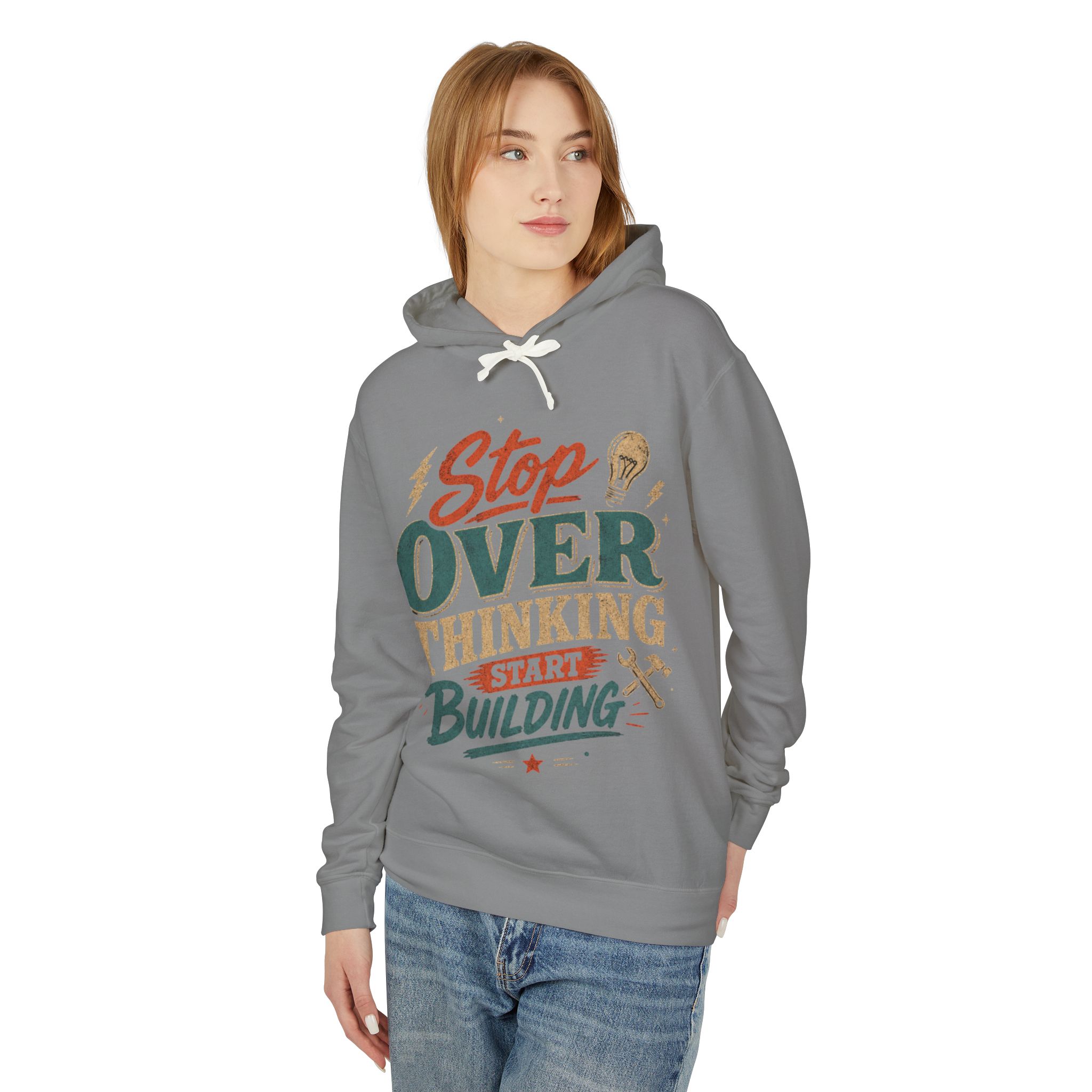 Stop Overthinking Start Building Hoodie - Image 27