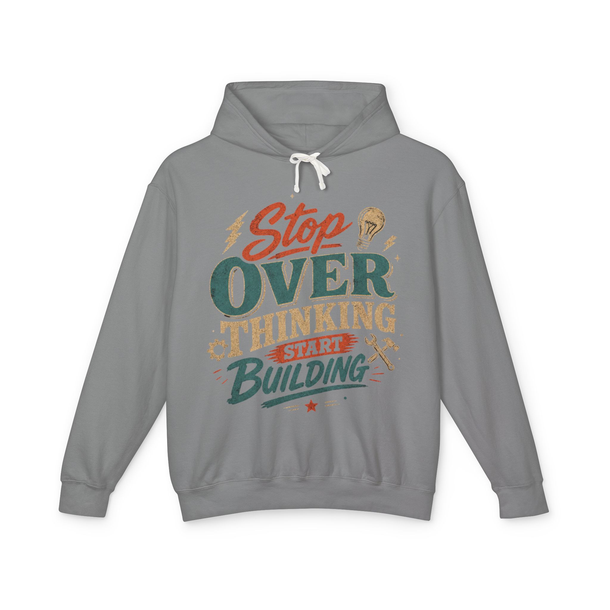 Stop Overthinking Start Building Hoodie - Image 25