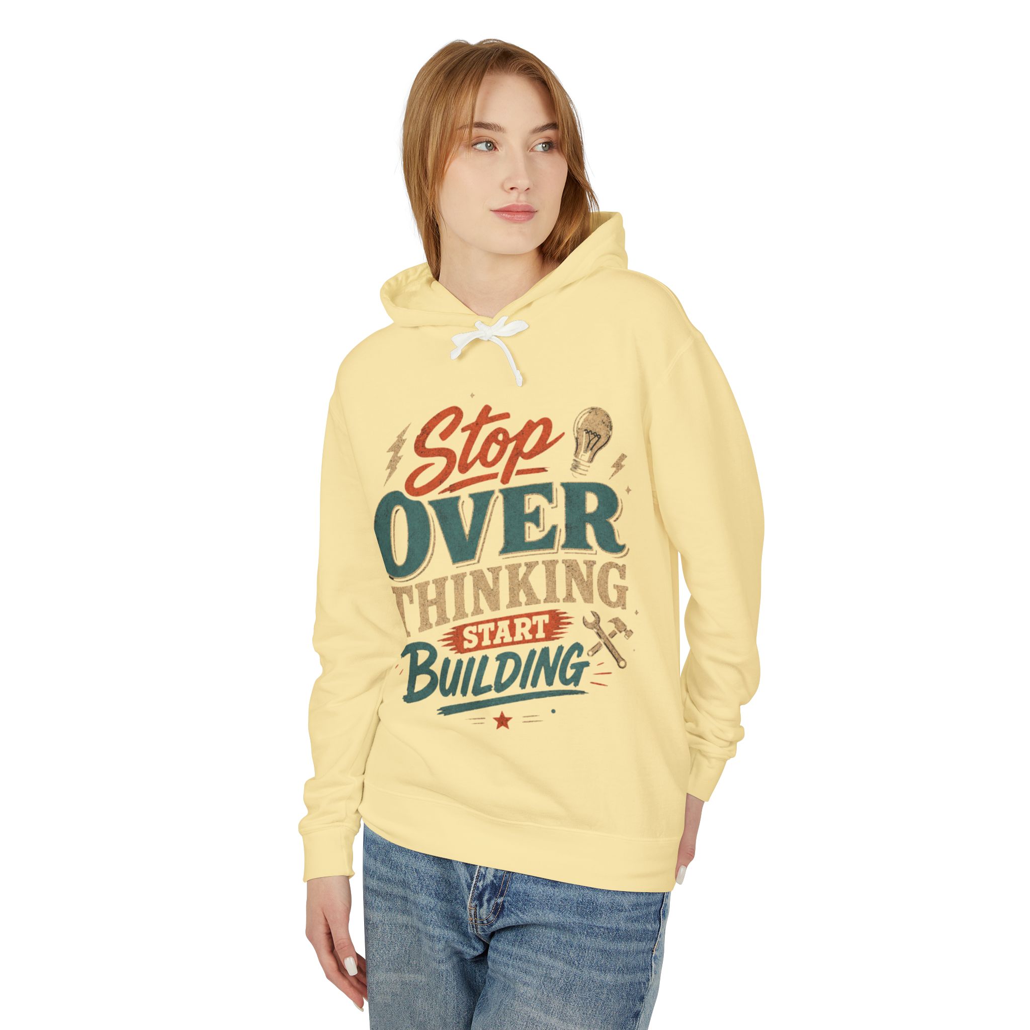 Stop Overthinking Start Building Hoodie - Image 23