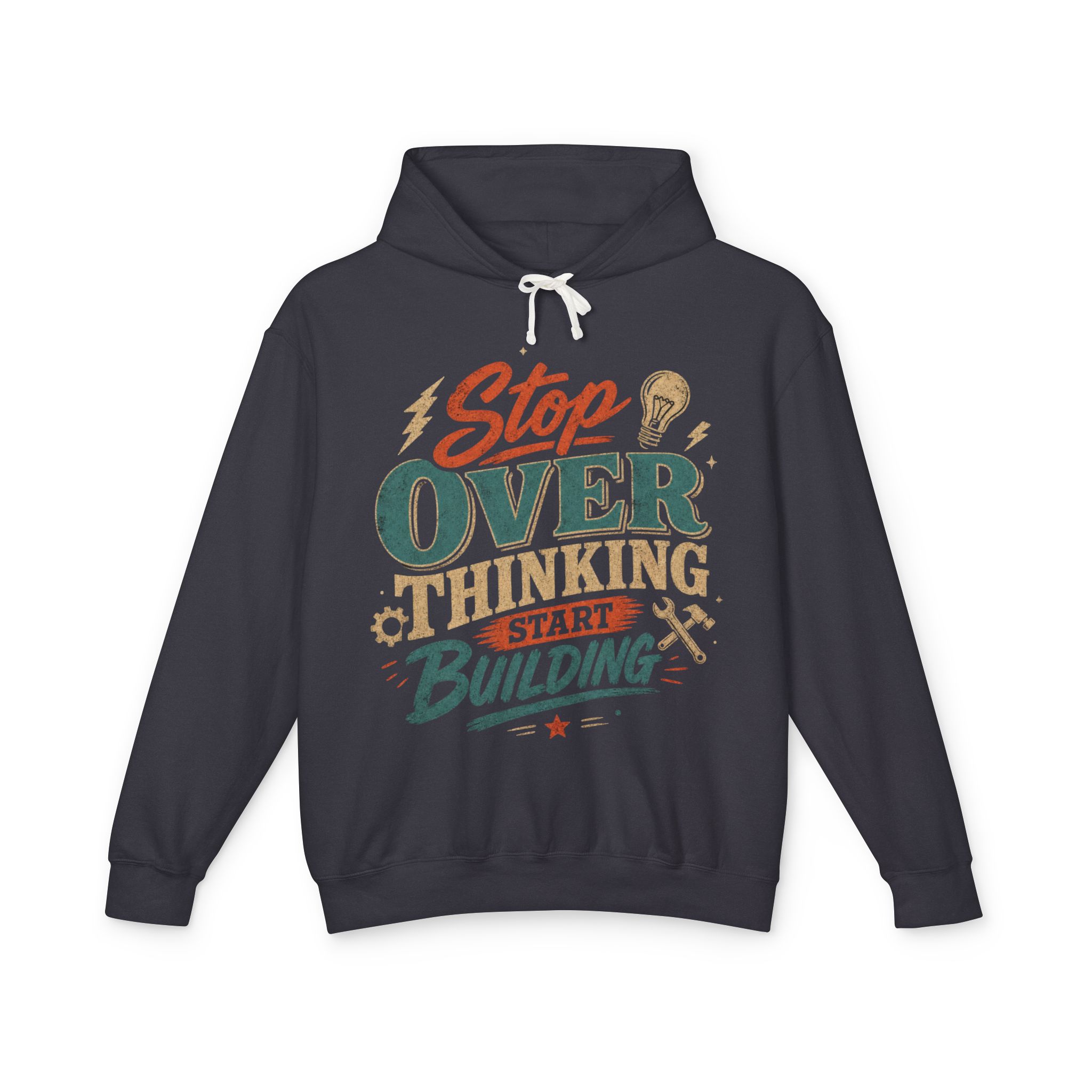 Stop Overthinking Start Building Hoodie - Image 33